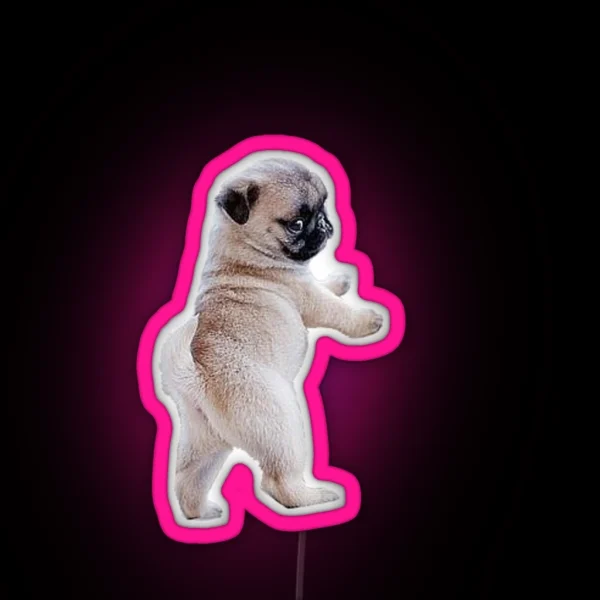 Pug Puppy RGB Neon Sign