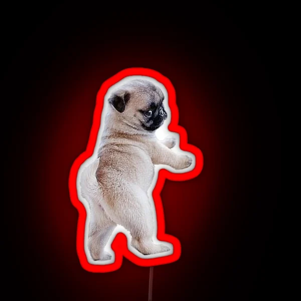 Pug Puppy RGB Neon Sign
