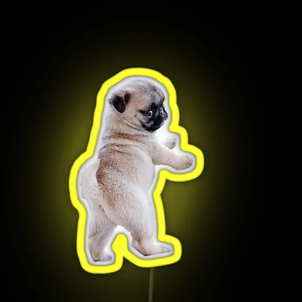 Pug Puppy RGB Neon Sign