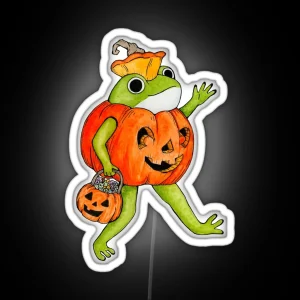 Pumpkin Frog RGB Neon Sign