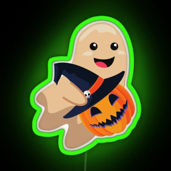 Pumpkin Ghost Er Boo Boo Crew RGB Neon Sign