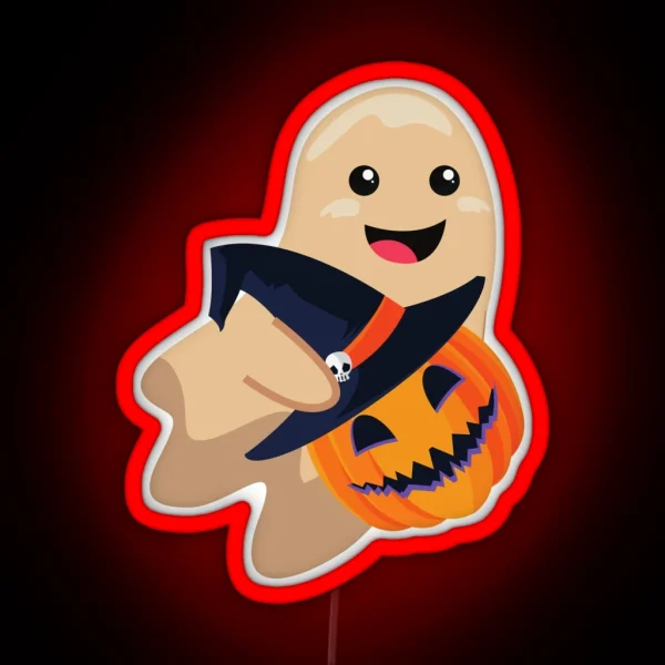 Pumpkin Ghost Er Boo Boo Crew RGB Neon Sign