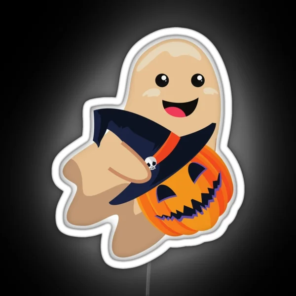 Pumpkin Ghost Er Boo Boo Crew RGB Neon Sign