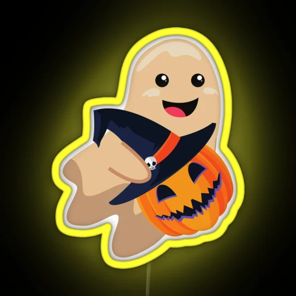 Pumpkin Ghost Er Boo Boo Crew RGB Neon Sign