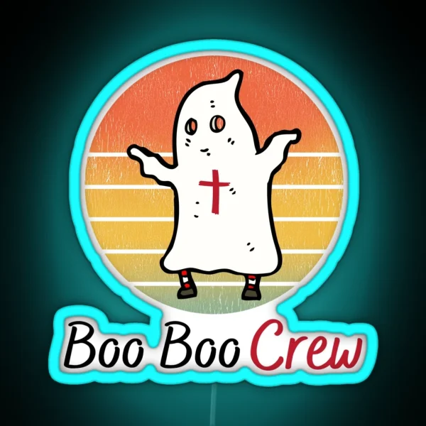 Pumpkin Ghost Er Boo Boo Crew RGB Neon Sign