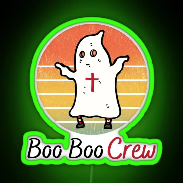 Pumpkin Ghost Er Boo Boo Crew RGB Neon Sign