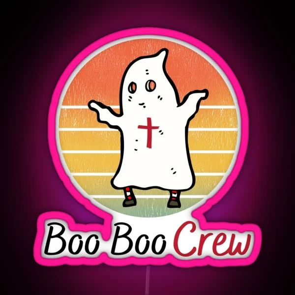 Pumpkin Ghost Er Boo Boo Crew RGB Neon Sign