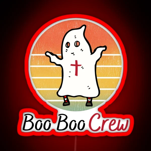 Pumpkin Ghost Er Boo Boo Crew RGB Neon Sign