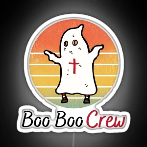 Pumpkin Ghost Er Boo Boo Crew RGB Neon Sign