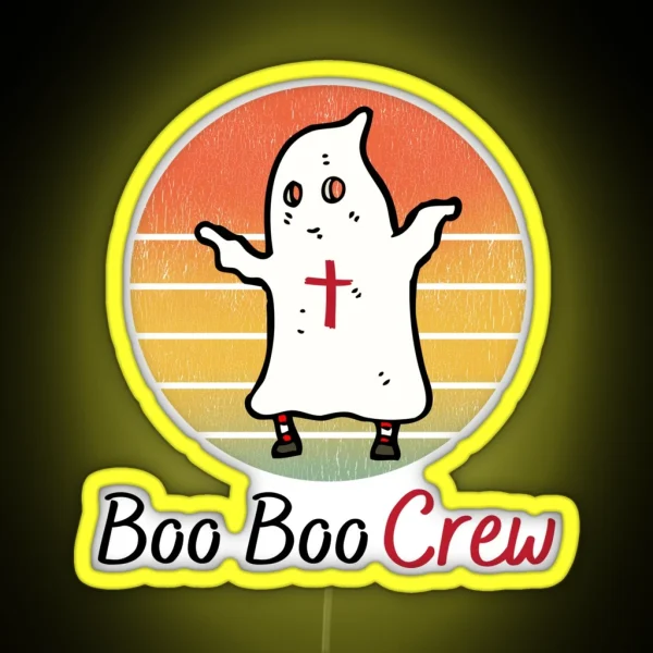 Pumpkin Ghost Er Boo Boo Crew RGB Neon Sign