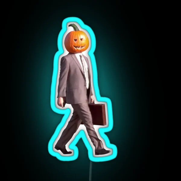 Pumpkin Head Dwight RGB Neon Sign