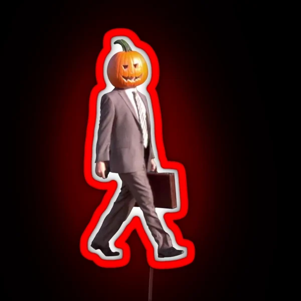 Pumpkin Head Dwight RGB Neon Sign