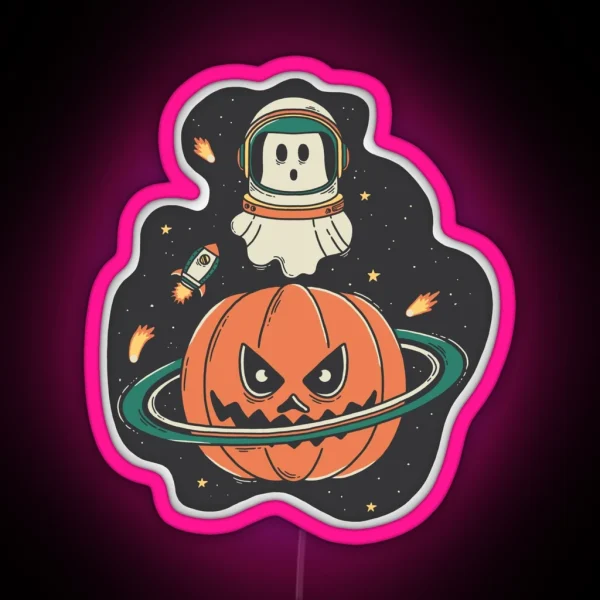 Pumpkin Planet RGB Neon Sign