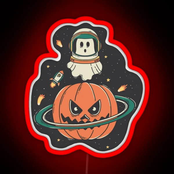 Pumpkin Planet RGB Neon Sign