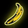 Glowing neon RGB punk rock banana fruit decorative wall art light.