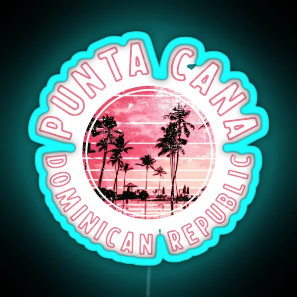Punta Cana Dominican Republic Retro RGB Neon Sign