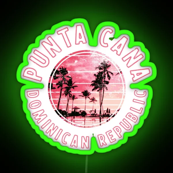 Punta Cana Dominican Republic Retro RGB Neon Sign