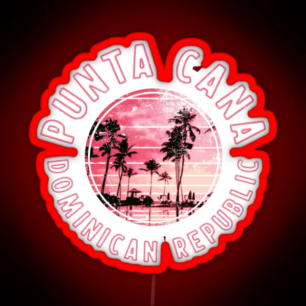 Punta Cana Dominican Republic Retro RGB Neon Sign