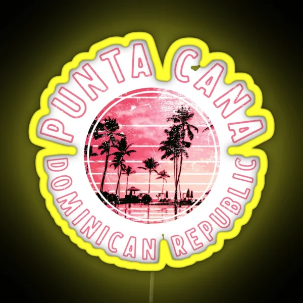 Punta Cana Dominican Republic Retro RGB Neon Sign