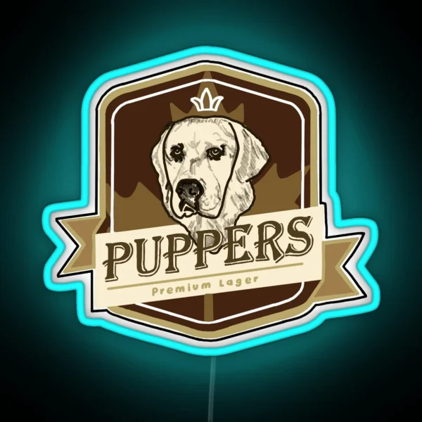 Puppers Beer Letterkenny RGB Neon Sign
