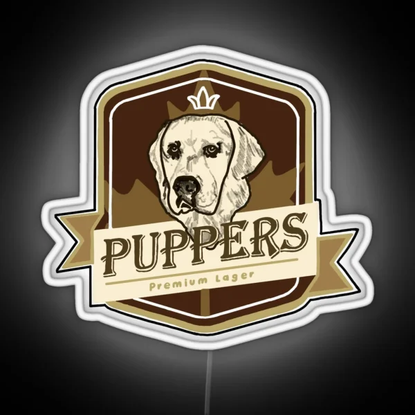 Puppers Beer Letterkenny RGB Neon Sign