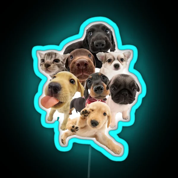 Puppies RGB Neon Sign