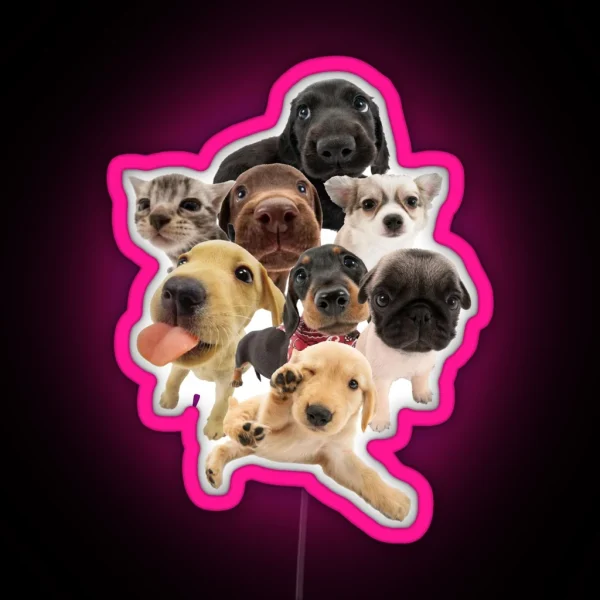 Puppies RGB Neon Sign