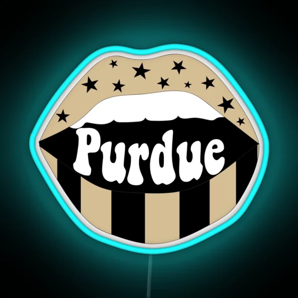 Purdue Lips RGB Neon Sign
