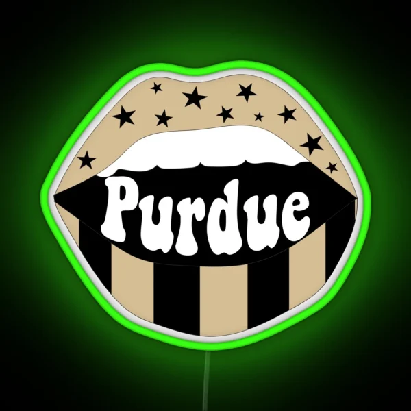 Purdue Lips RGB Neon Sign