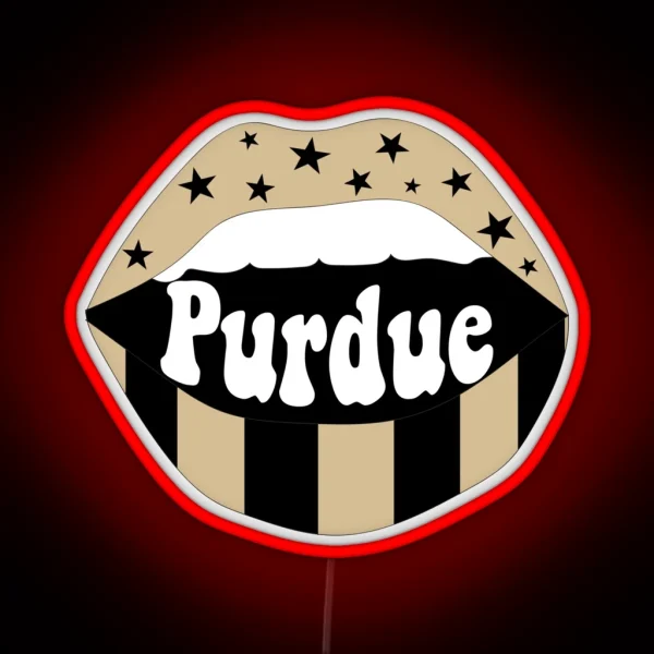 Purdue Lips RGB Neon Sign