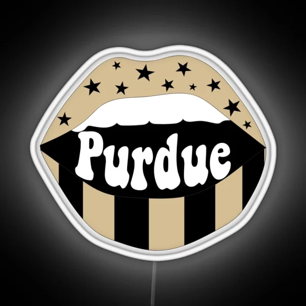 Purdue Lips RGB Neon Sign