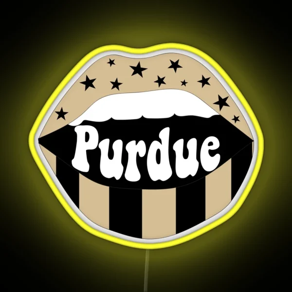 Purdue Lips RGB Neon Sign