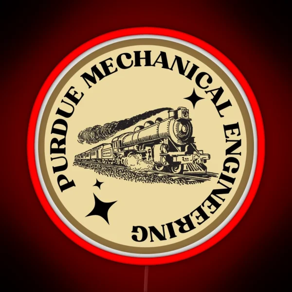 Purdue Mechanical Engineering Round Led RGB Neon Sign