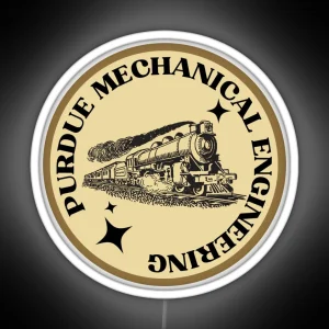 Purdue Mechanical Engineering Round Led RGB Neon Sign