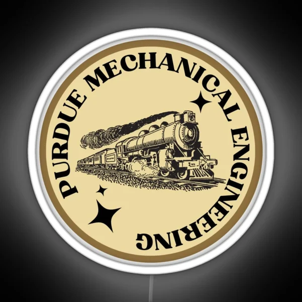 Purdue Mechanical Engineering Round Led RGB Neon Sign