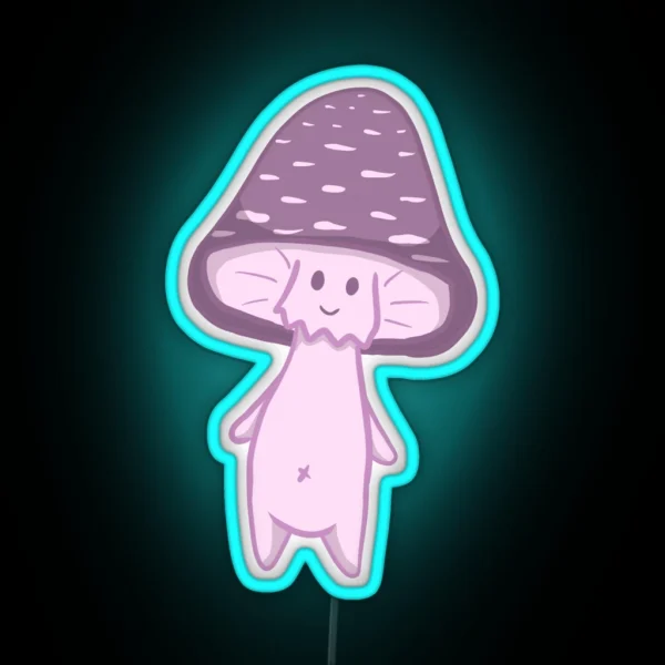 Purple Amanita Muscaria RGB Neon Sign