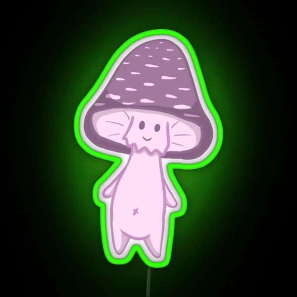 Purple Amanita Muscaria RGB Neon Sign