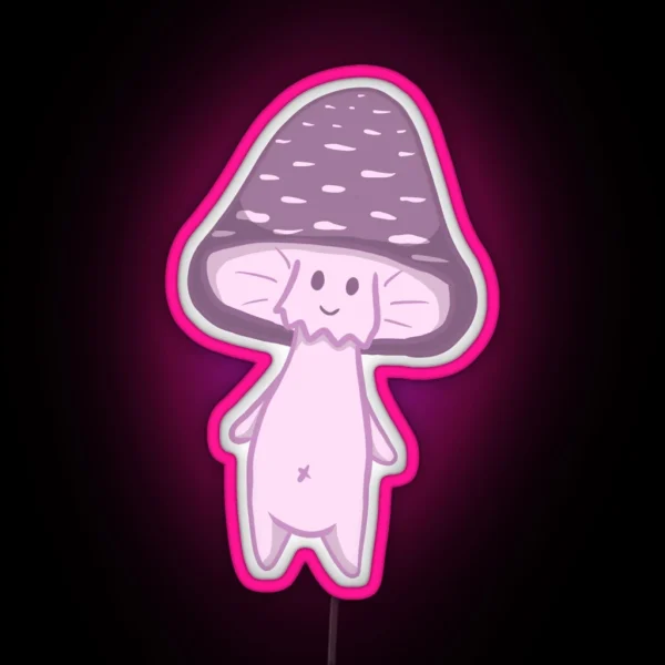 Purple Amanita Muscaria RGB Neon Sign
