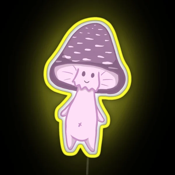 Purple Amanita Muscaria RGB Neon Sign