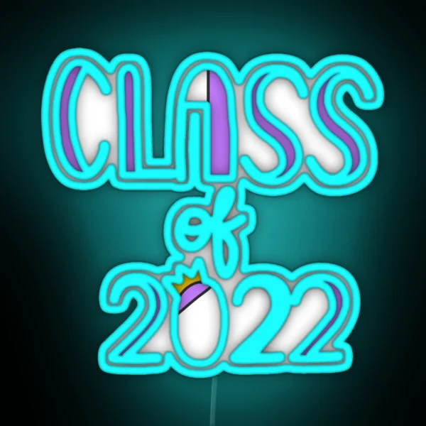 Purple Class Of 2022 RGB Neon Sign