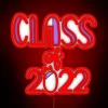 Purple Class of 2022 Neon Sign with Vibrant RGB Lights