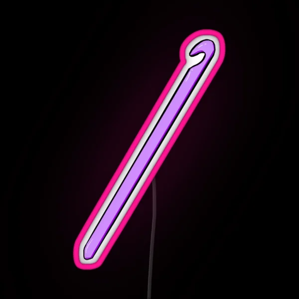 Purple Crochet Hook RGB Neon Sign