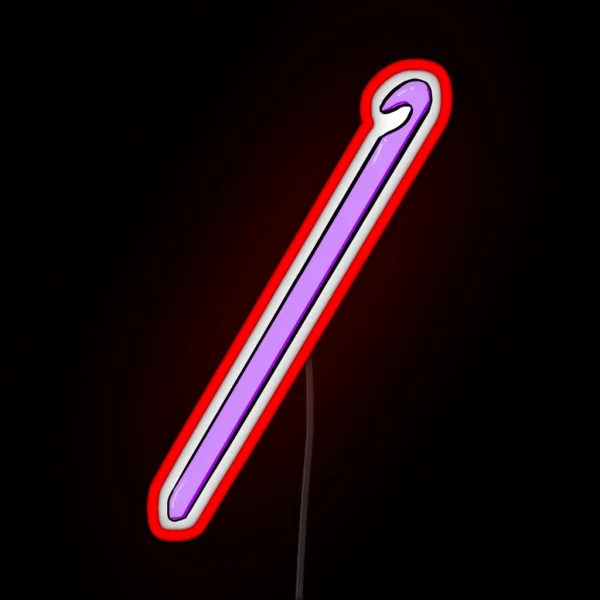 Purple Crochet Hook RGB Neon Sign
