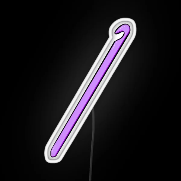 Purple Crochet Hook RGB Neon Sign