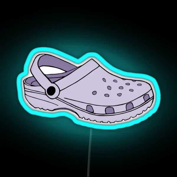 Purple Crocs RGB Neon Sign