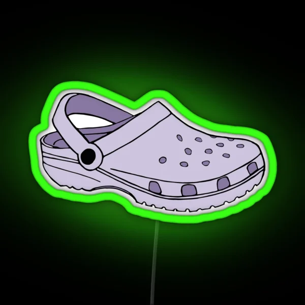 Purple Crocs RGB Neon Sign