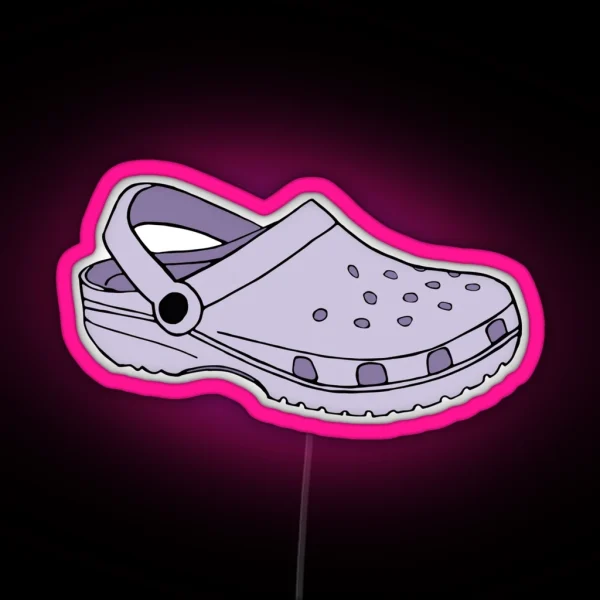 Purple Crocs RGB Neon Sign