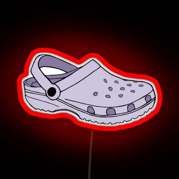 Purple Crocs RGB Neon Sign