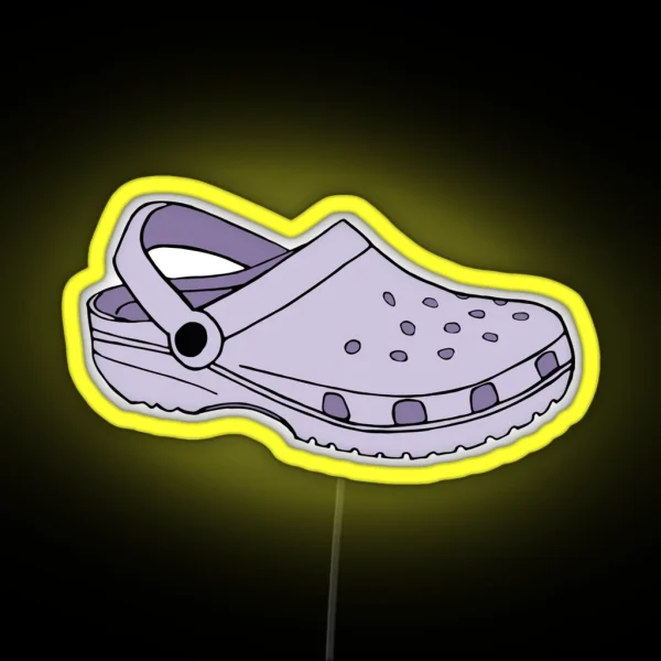 Purple Crocs RGB Neon Sign