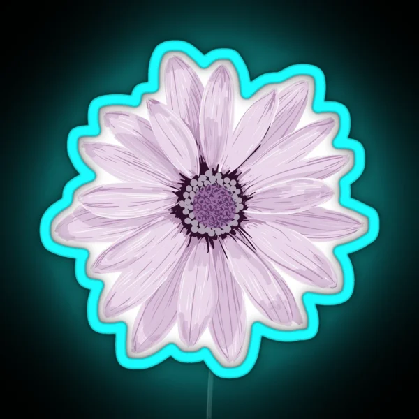 Purple Daisy RGB Neon Sign